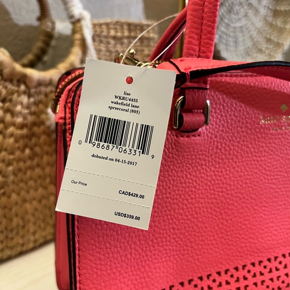 🔥🔥 BUY ONE GET ONE FOR $1.. KATE SPADE NWT perforated 2 way bag - Picture 3 of 8